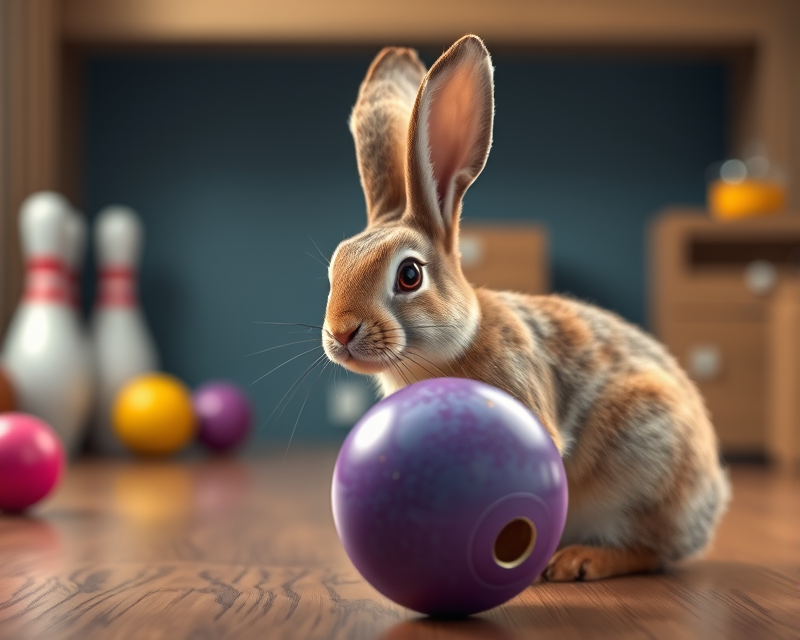 bunny, bowling ball